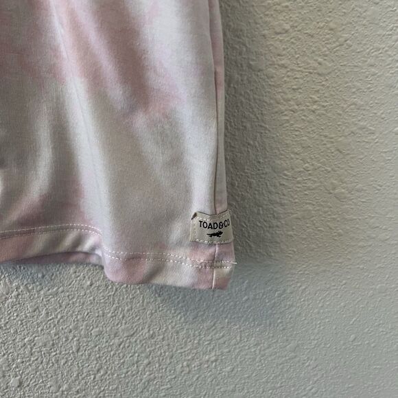 Toad & Co Women's Tank Top Size Med Swifty Pocket Tank Pink Tie Dyed - Picture 6 of 14